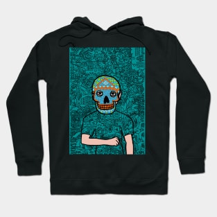 Unveil NFT Character - MaleMask Doodle with Mexican Eyes on TeePublic Hoodie